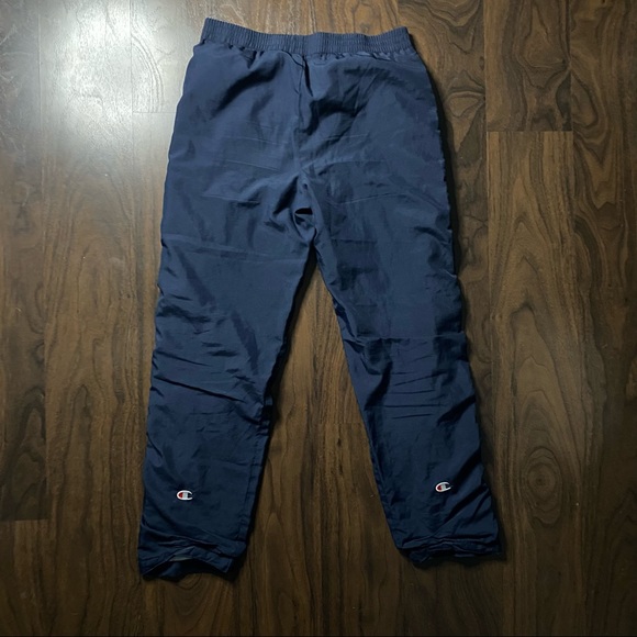 Small Navy Blue Champion Windbreaker Pants - Picture 2 of 3